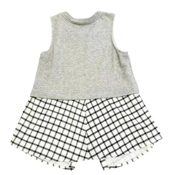 Sunday in Brooklyn• Grey plaid tank top - Picture 2 of 11